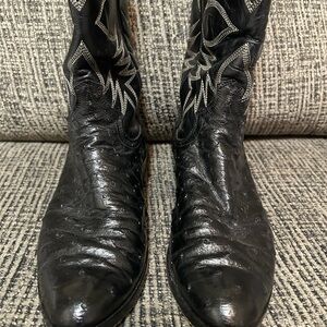 Justin Boots Black Western Cowboy Boots